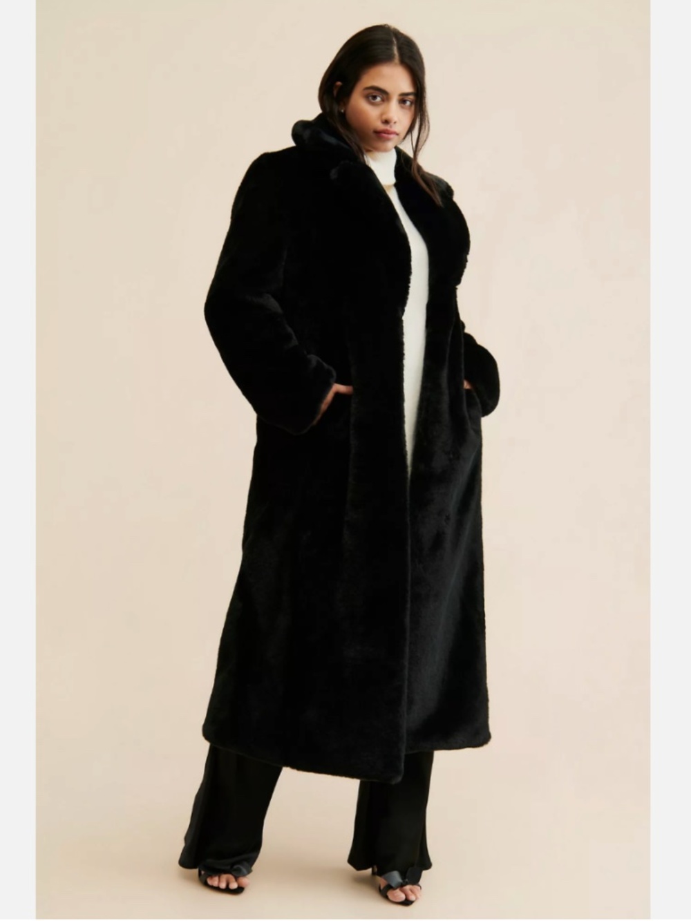 NEW ANTHROPOLOGIE AVEC LES FILLES FAUX FUR LONG COAT